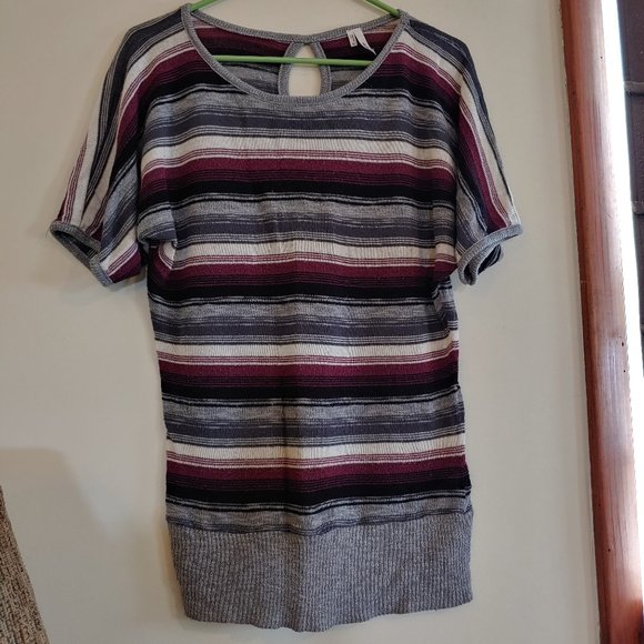 BOGO🎀Studio Y Glitter Striped Sweater- Size L - Picture 1 of 2